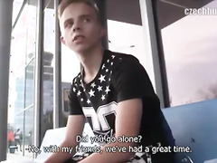 CZECH HUNTER 372 - Shy Twink Gets Paid To Strip Down And Suck A Big Fat Cock