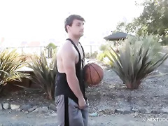 NextDoorTwink Basketball Court BJ And Fuck