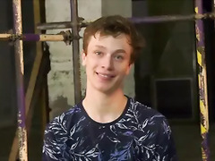 Sub Alex Faux has asshole stuffed with lit candle