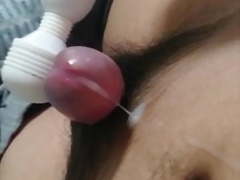 Hot asian boy with vibe precum, squirt & ooze sperm