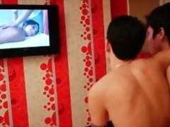 Arab twink Nour sucking asian cock