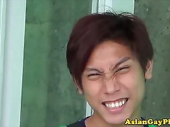 Pissdrinking asian twinks rim and suck