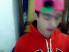 Brazilian hot boy jerking on cam