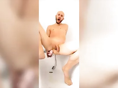 Man squirts during anal fuck wit dildo