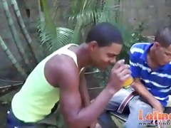 Exotic twink mates play strip domino for a blowjob